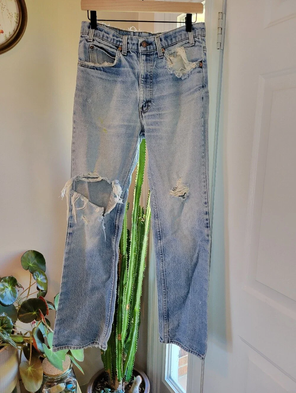 Levi's Orange Tab Vintage Straight Leg Light Wash Jeans, Size 28in